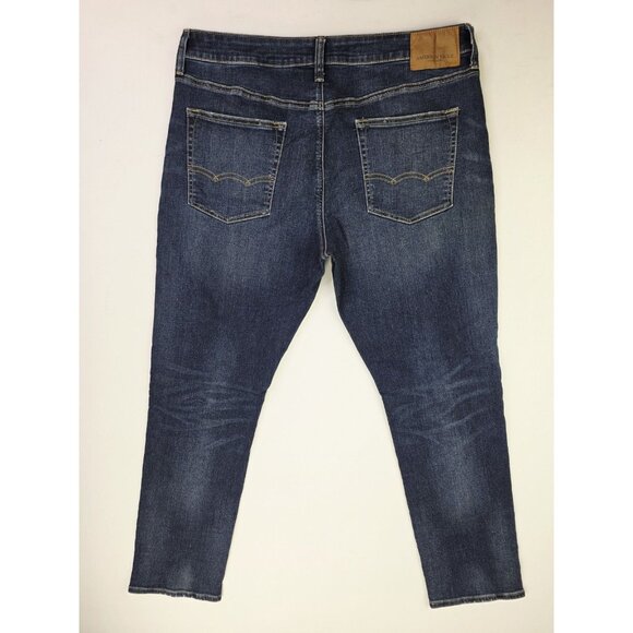 American Eagle Outfitters Size 36X30 Slim Extreme Flex Men Blue Denim Logo Jeans